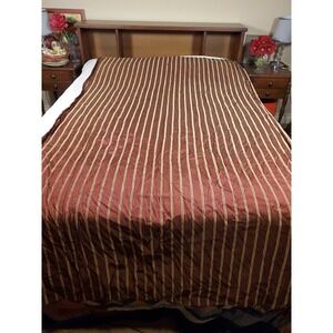 Rodeo Home Maroon & Gold Striped‎ Curtain Panel 54x90 RN#109312 Top Rod Sleeve